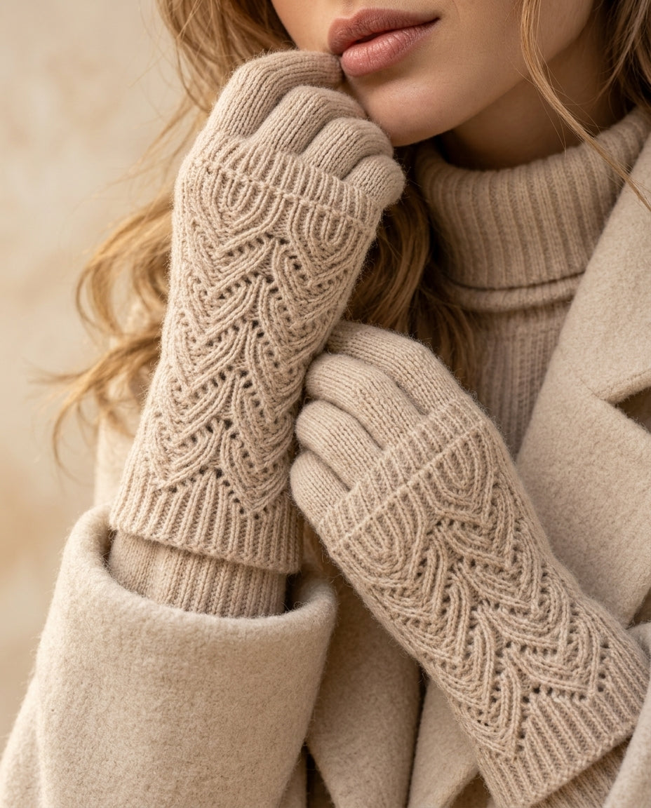 Lila Layered Touchscreen Winter Gloves for Women