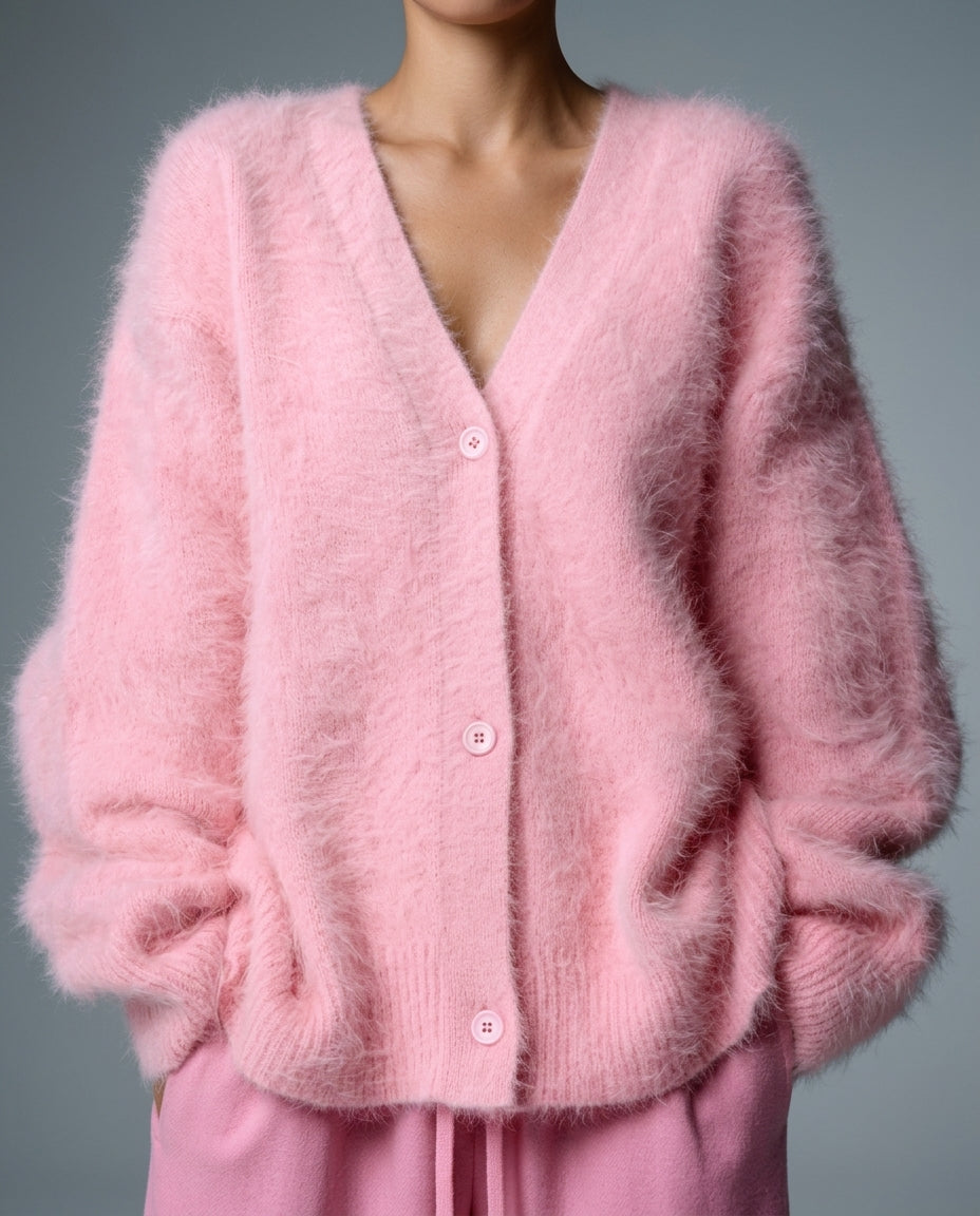 Rita Oversized Mohair Cardigan Sweater for Women