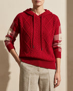 Calienne Cozy Cable-Knit Hooded Sweater for Women