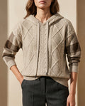 Calienne Cozy Cable-Knit Hooded Sweater for Women