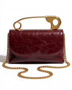 Safety Pin Designer Crossbody Shoulder Bag for Women