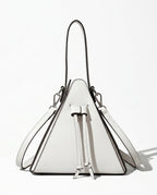 Geometric Pyramid Leather Crossbody Bag for Women