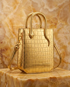 Embossed Tote Crossbody Bag for Women