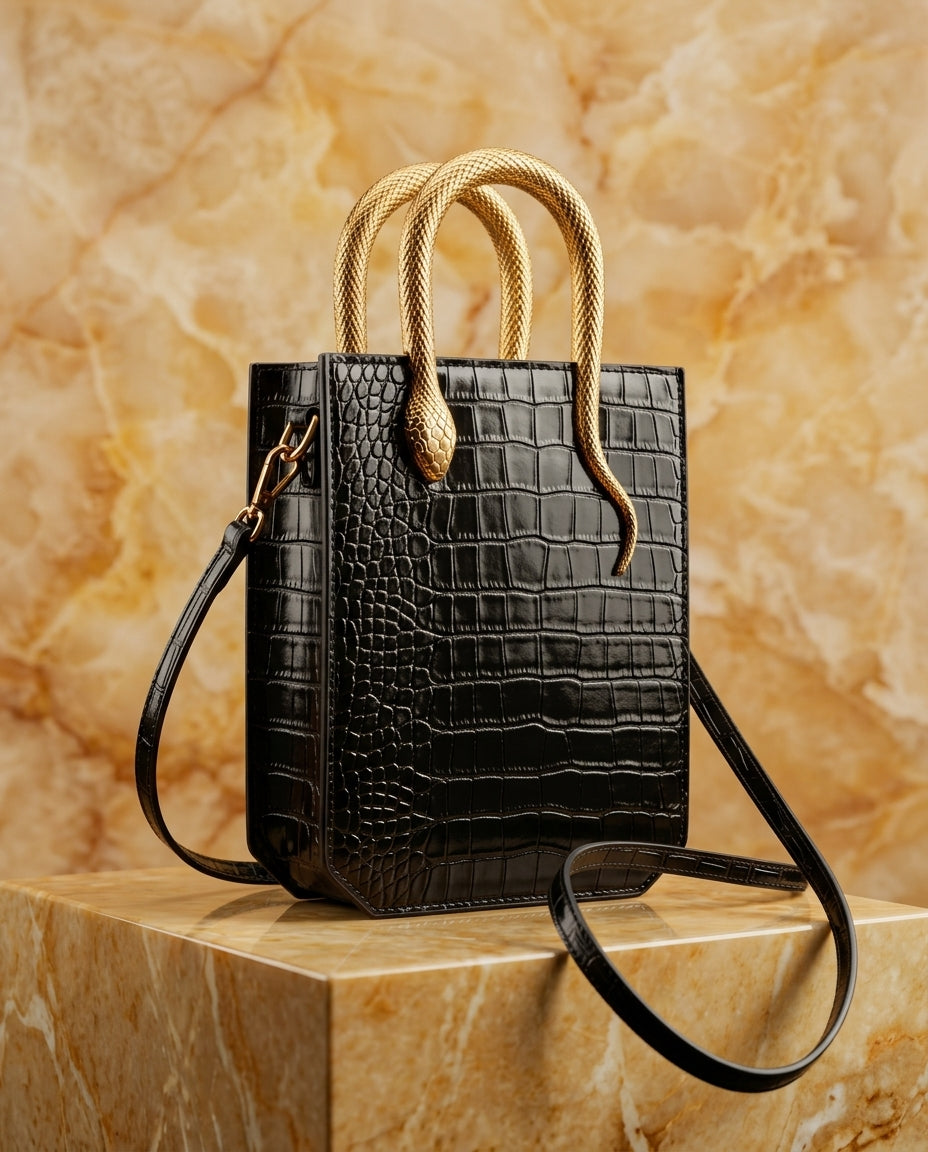 Embossed Tote Crossbody Bag for Women