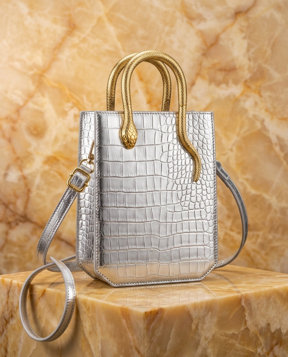 Embossed Tote Crossbody Bag for Women
