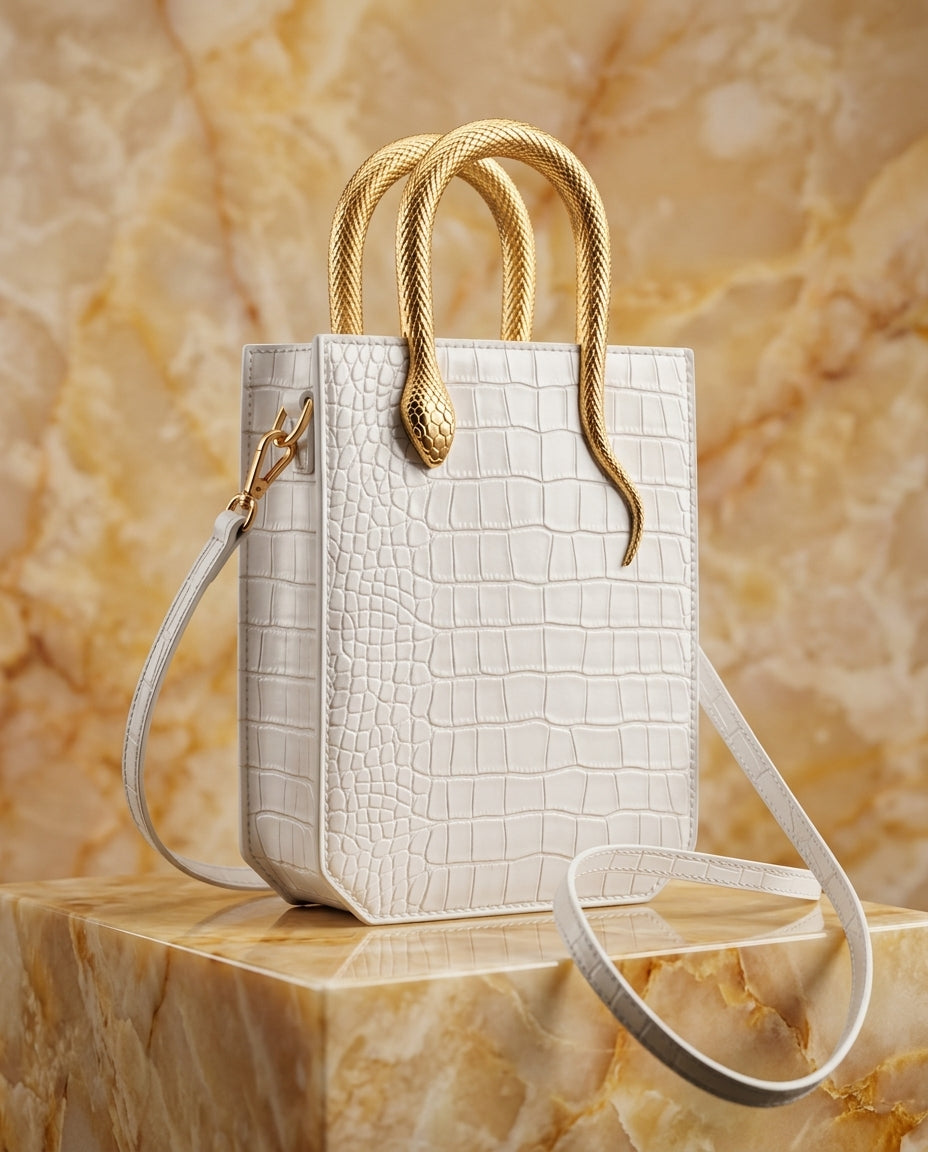 Embossed Tote Crossbody Bag for Women