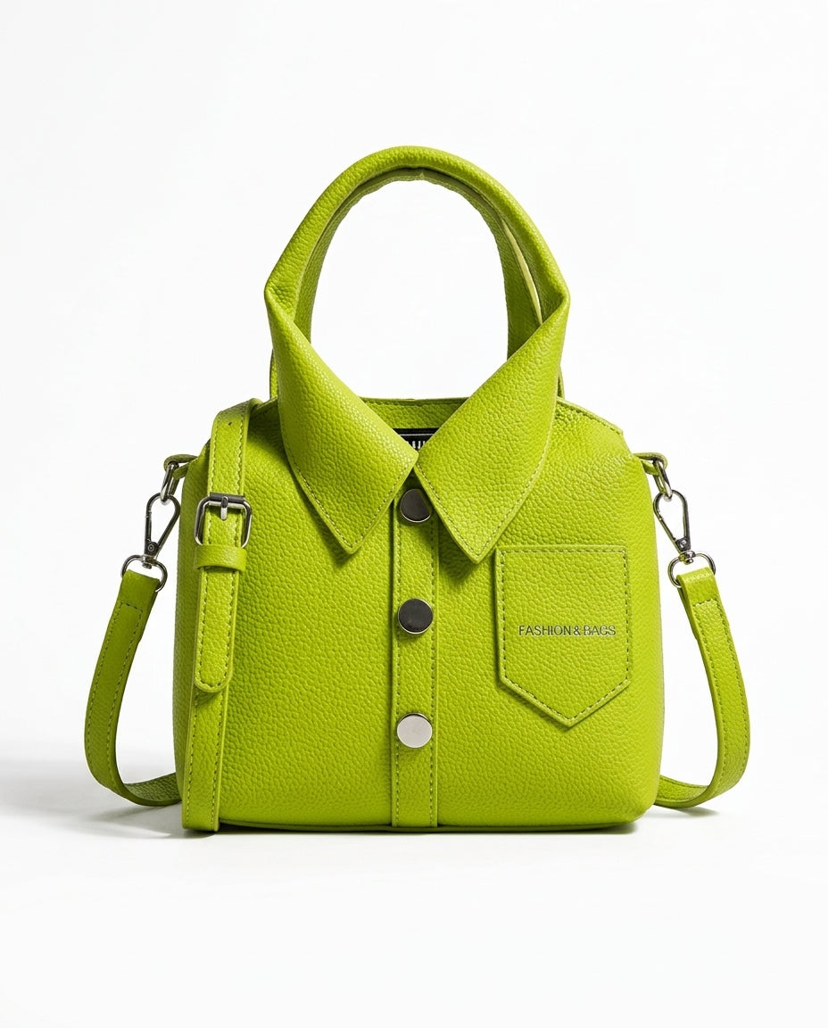 Polo Collar-Detail Crossbody Bag for Women