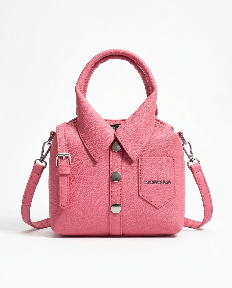 Polo Collar-Detail Crossbody Bag for Women