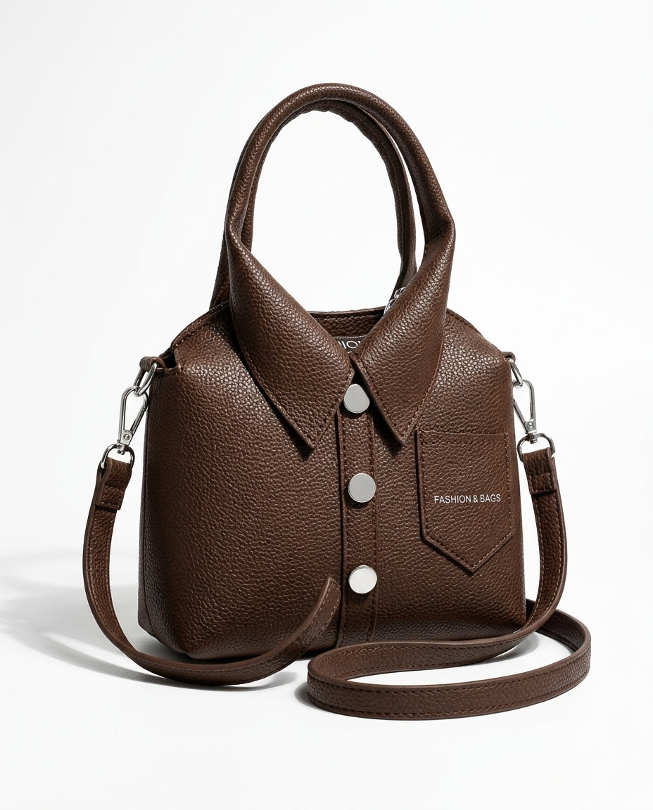 Polo Collar-Detail Crossbody Bag for Women