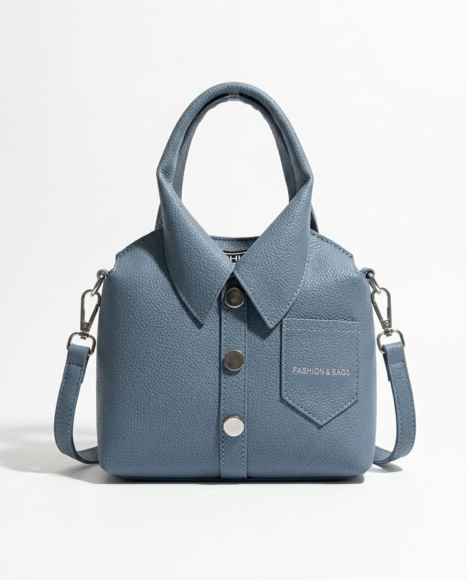 Polo Collar-Detail Crossbody Bag for Women