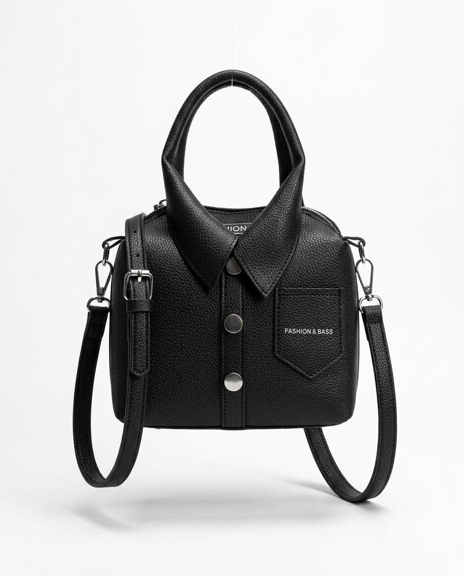 Polo Collar-Detail Crossbody Bag for Women