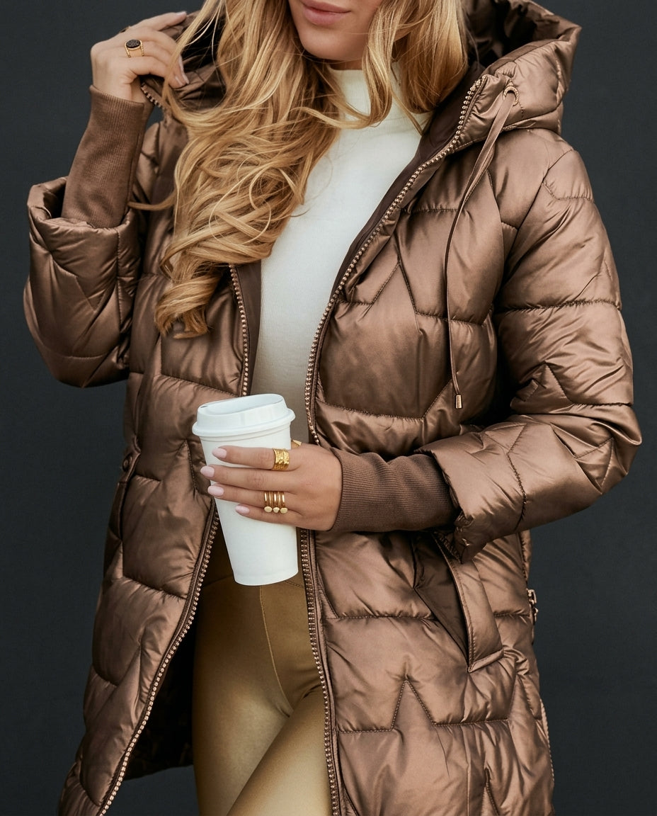 Warm Insulated Hooded Winter Puffer Coat for Women
