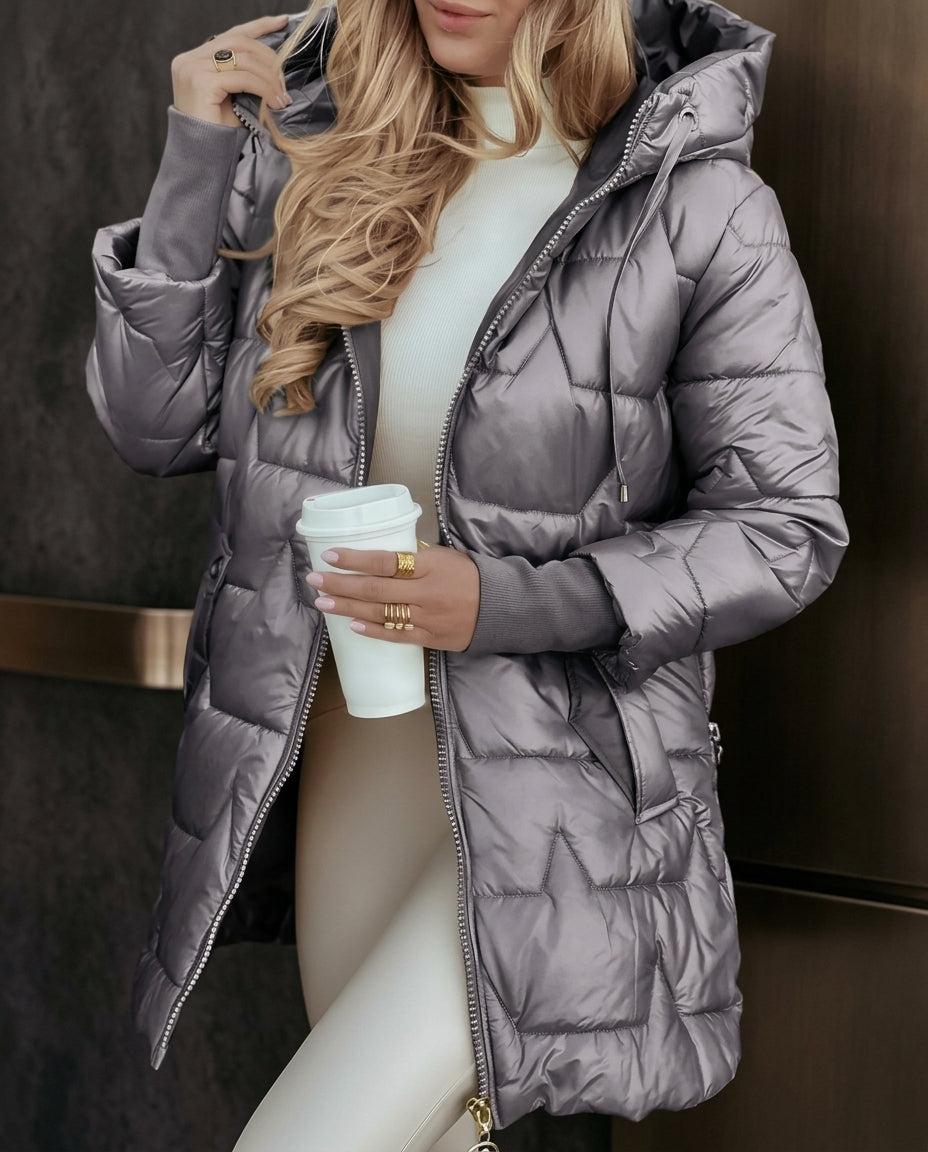 Warm Insulated Hooded Winter Puffer Coat for Women