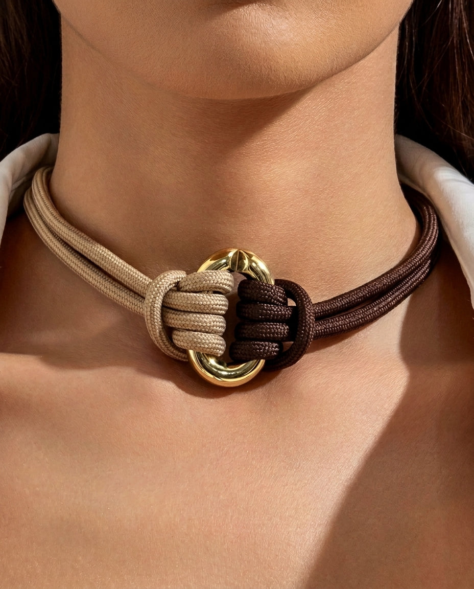 Sinclair Women's Two Tone Cord Knot Choker