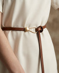 Everly Women's Slim Leather Hook Buckle Belt