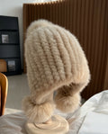 Kensington Women's Mink Fur Pom Pom Winter Hat