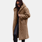 Rosa Stylish Long Teddy Hooded Winter Coat