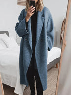 Shay Relaxed Fit Longline Wool Blend Coat