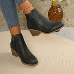 Zoey Women's Orthopedic Cutout Leather Ankle Boots