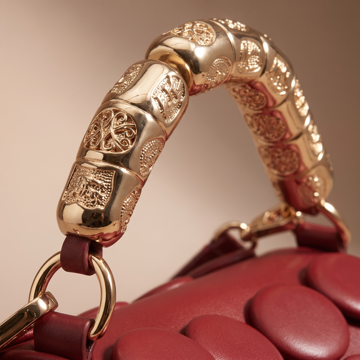 Lola Textured Leather Circular Barrel Crossbody Bag