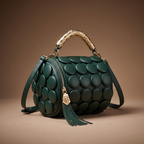 Lola Textured Leather Circular Barrel Crossbody Bag