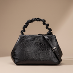 Mora Metallic Glossy Leather Designer Shoulder Bag