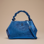 Mora Metallic Glossy Leather Designer Shoulder Bag