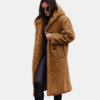 Rosa Stylish Long Teddy Hooded Winter Coat