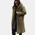 Rosa Stylish Long Teddy Hooded Winter Coat