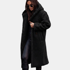 Rosa Stylish Long Teddy Hooded Winter Coat