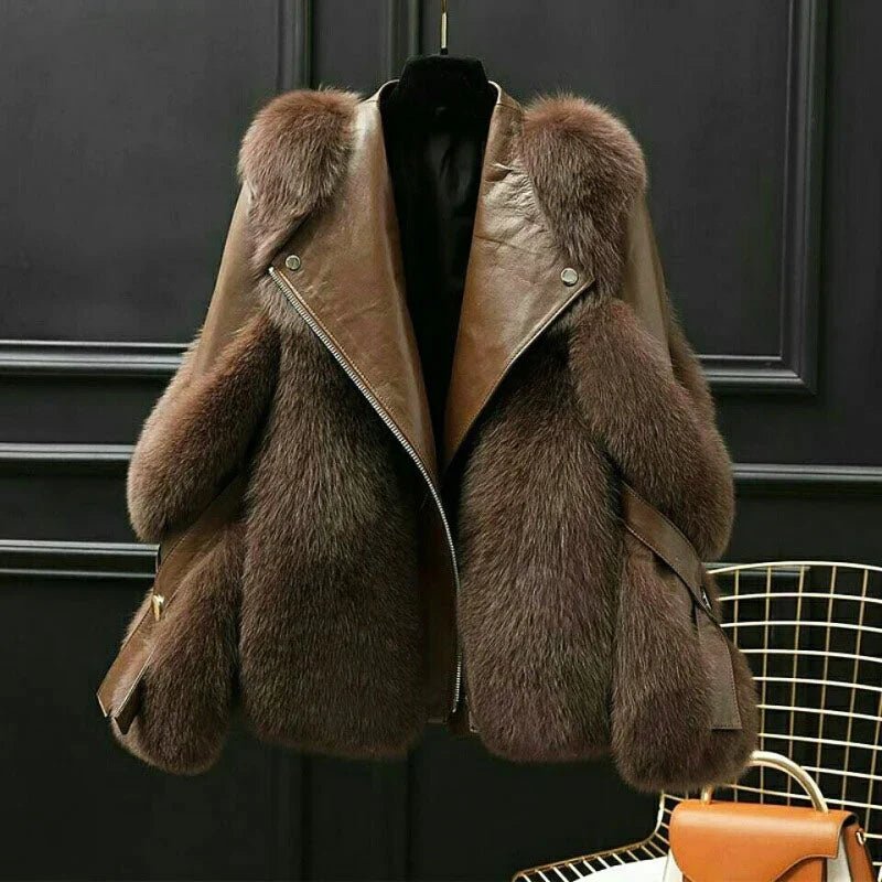 Ola Stylish Oversized Fur Coat for Winter