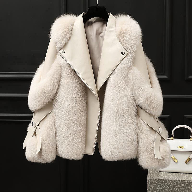 Ola Stylish Oversized Fur Coat for Winter