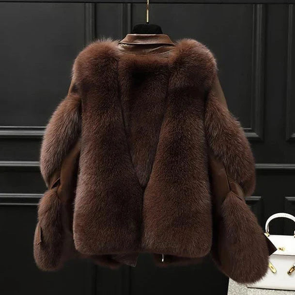 Ola Stylish Oversized Fur Coat for Winter