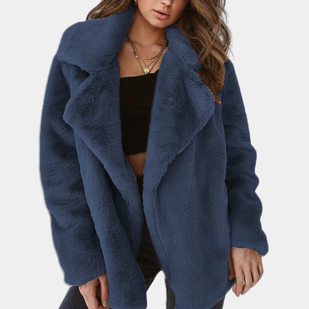 Bella Stylish Fur Lapel Warm Winter Coat