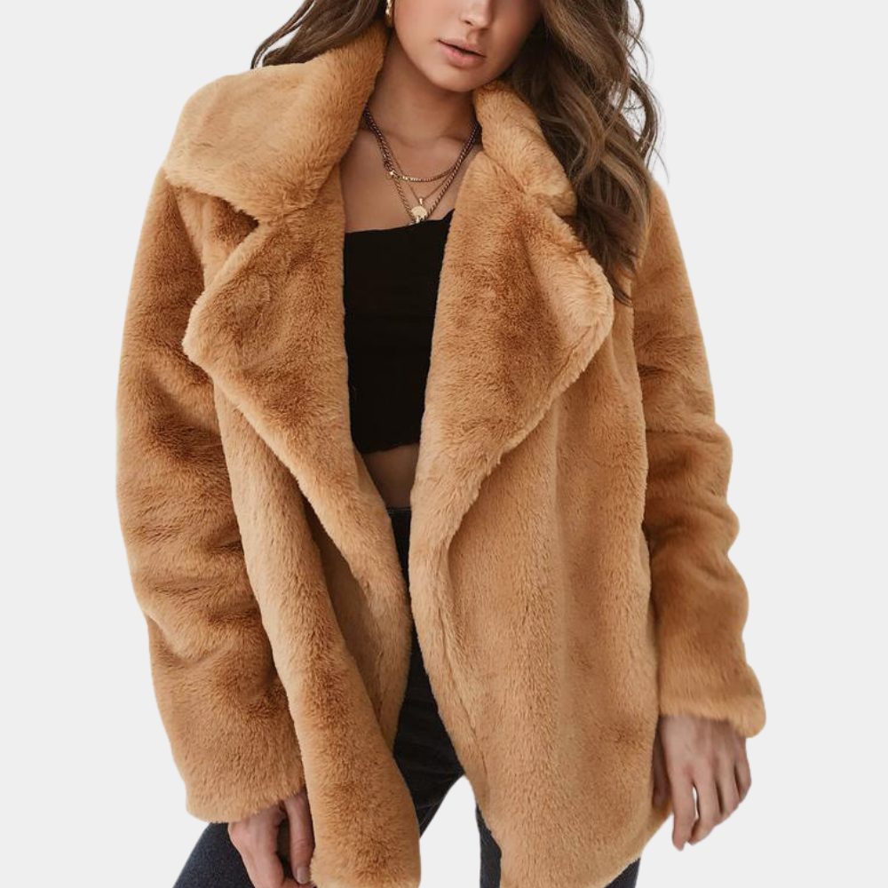 Bella Stylish Fur Lapel Warm Winter Coat