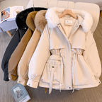 Elsa Warm Fur-Trimmed Hooded Winter Coat