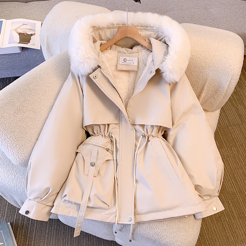 Elsa Warm Fur-Trimmed Hooded Winter Coat