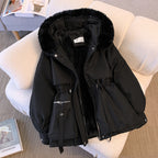 Elsa Warm Fur-Trimmed Hooded Winter Coat