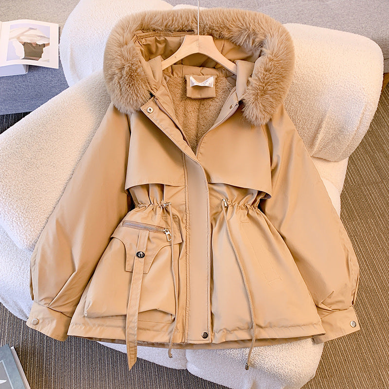 Elsa Warm Fur-Trimmed Hooded Winter Coat