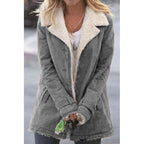 Ellie Warm Long Sherpa Lapel Winter Coat