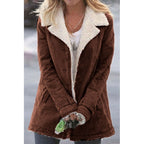 Ellie Warm Long Sherpa Lapel Winter Coat